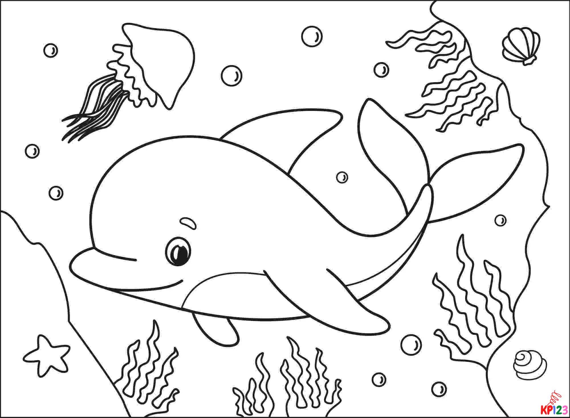 Dolfijn Kleurplaten (4)
