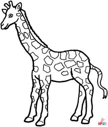 Kleurplaat giraffe 3