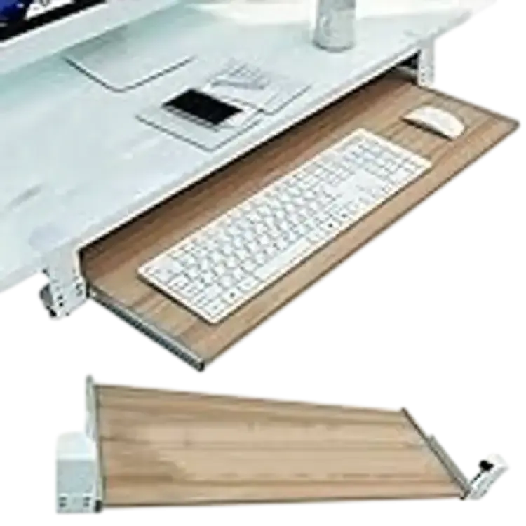 Tangentbordshylla I Trä Med Skjutskena