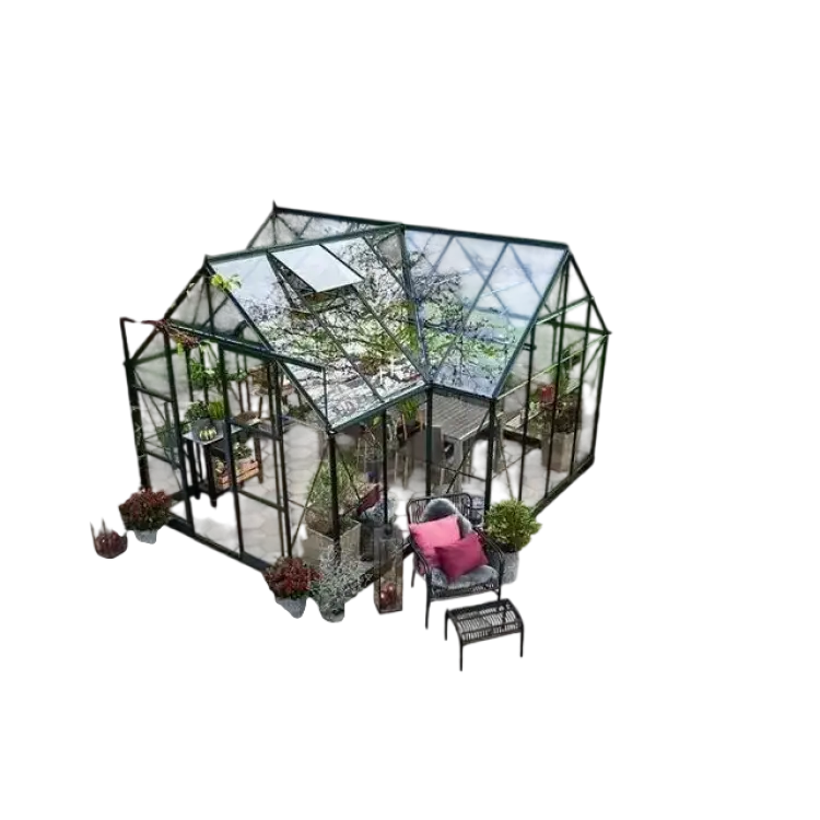 Halls Greenhouses Garden Room 12.9m² Aluminium Härdat glas