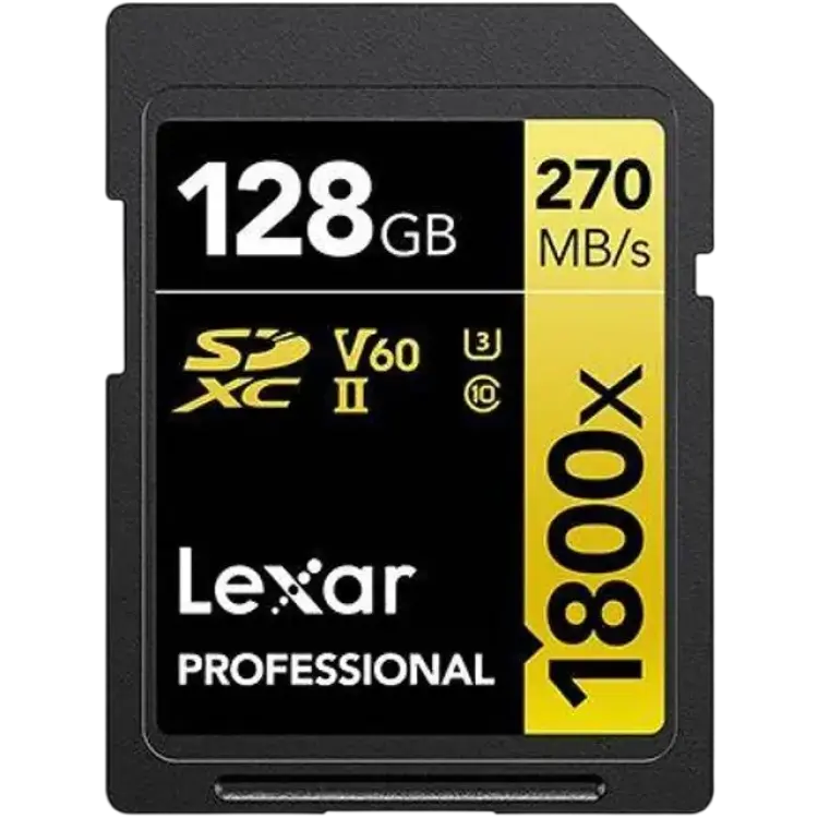 LEXAR Professional SDXC Class 10 UHS-II U3 V60 270/210MB/s 128GB (1800x)