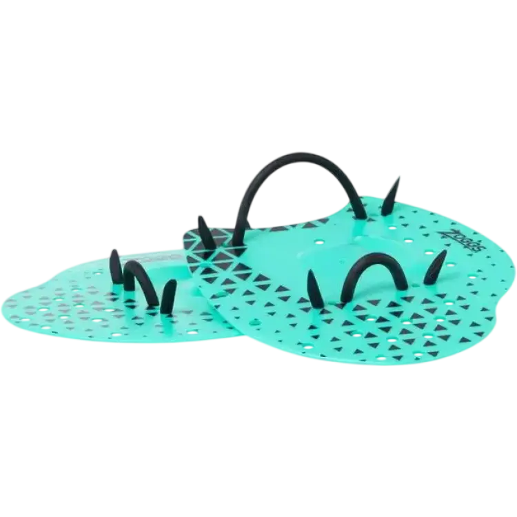Zoggs Flat Hand Paddles Turquoise Black M L