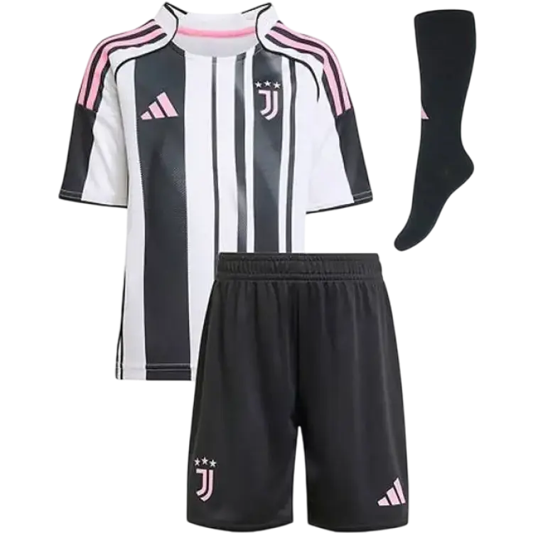 adidas Juventus 25 26 Mini Hemmaställ - White/Black