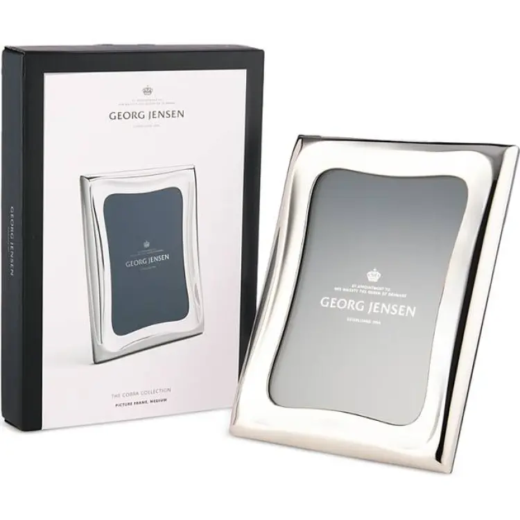 Georg Jensen Cobra Fotoram Mellan Rostfritt Stål Ram