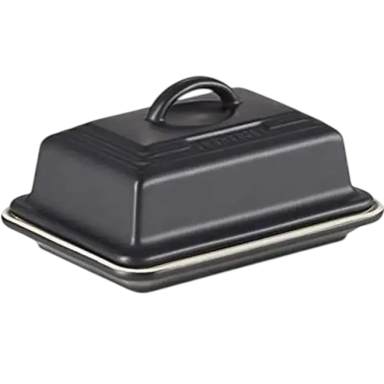 Le Creuset Stoneware Matte Black Smörfat