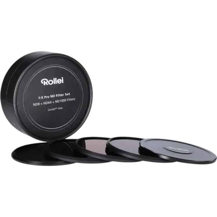 Rollei F:X Pro ND filterset (ND 8, ND 64, ND1000) neutralt filterset med 3 gråfilter (77 mm) 26381