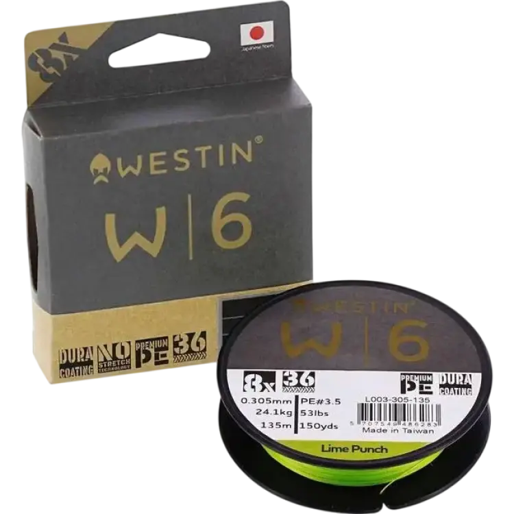Westin W6 8 Braid Lime Punch 0.165mm 135m 8.3kg