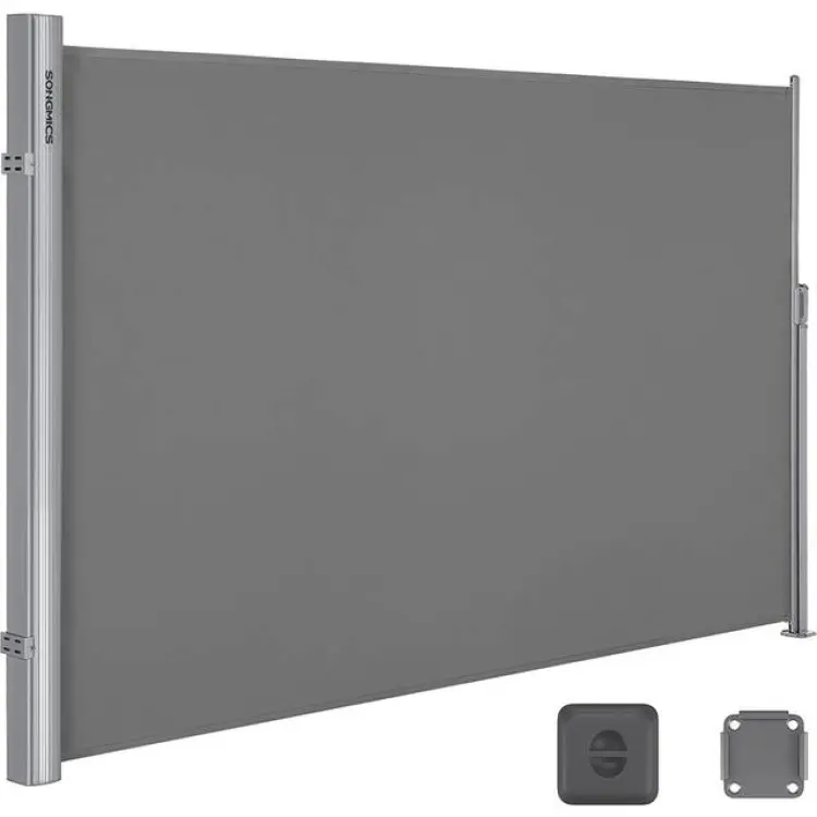 Songmics Aluminium Sidomarkis Utdragbar 200 x 400 cm