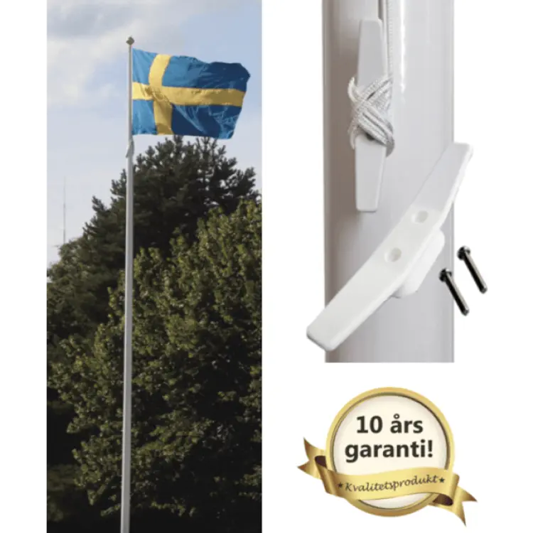 Adela Flaggstång Original 9 M Vit