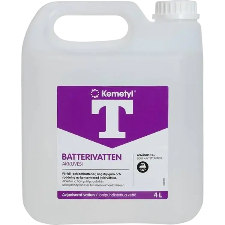 Kemetyl Batterivatten 4 l Batterivatten