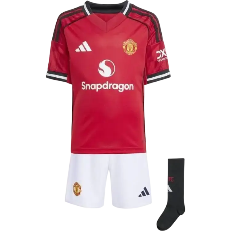 adidas Manchester United Hemmatröja 2025 26 Mini-Kit Barn