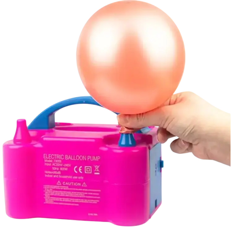 Balloon Pumps Electric Double Nozzle Pink