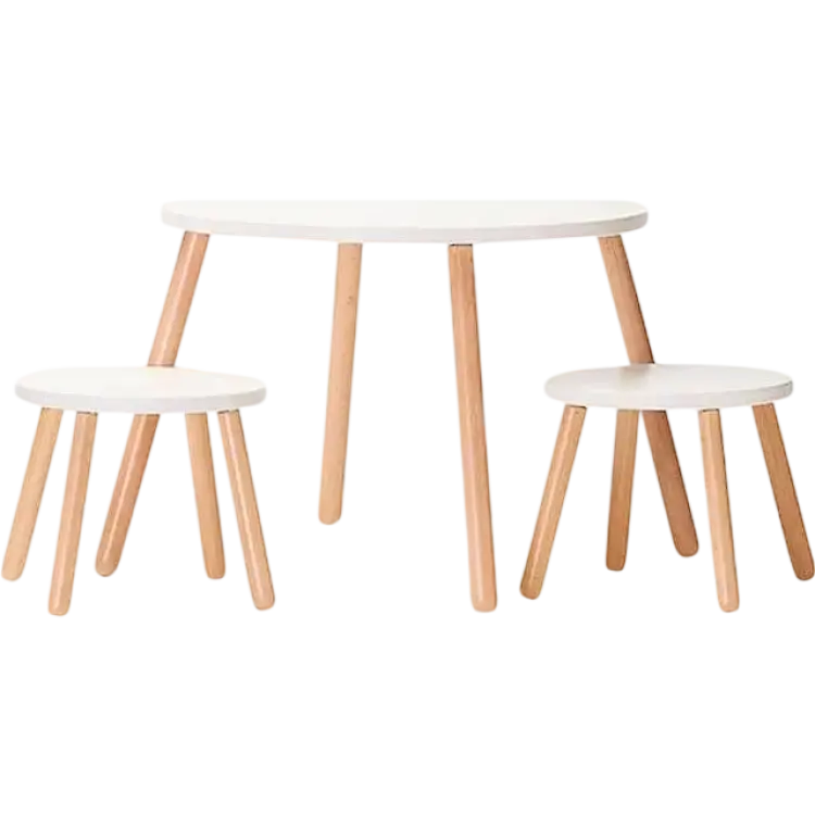 Kids Concept Bord Och Pallar Vit
