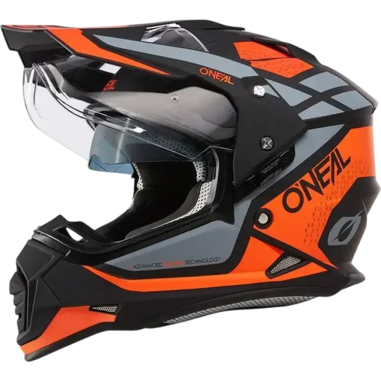 O'Neal Sierra R Adventure Helmet - Black/Orange/Grey Herr, Vuxen, Unisex