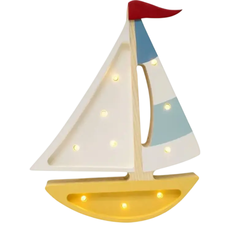 Little Lights Sailboat Lamp Multicolour Bordslampa