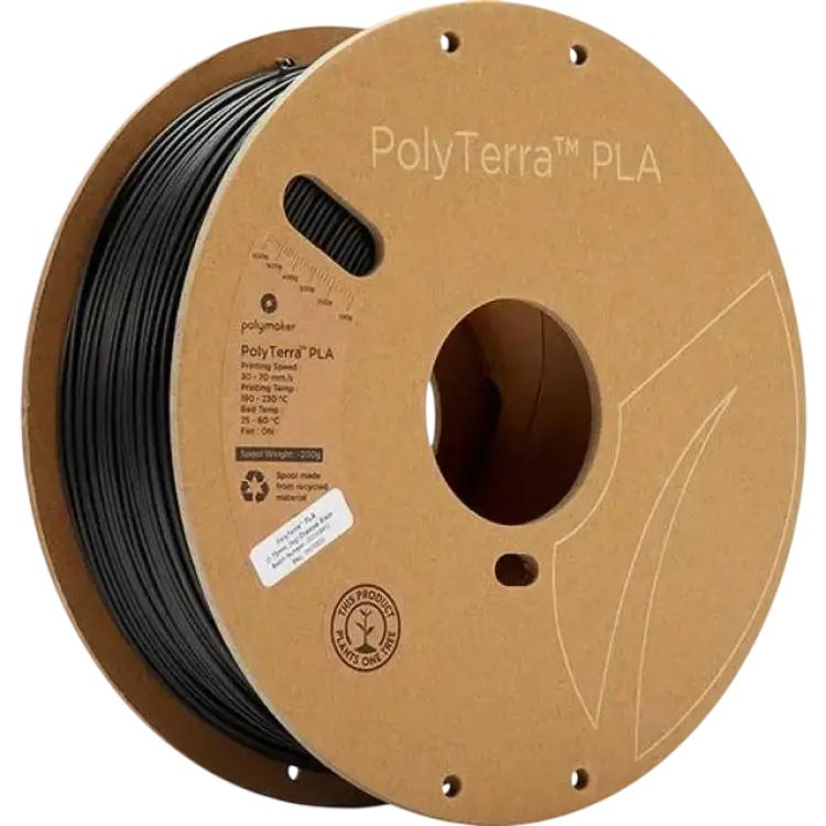 Polymaker PolyTerra PLA Charcoal Black 1.75mm 1 Kg