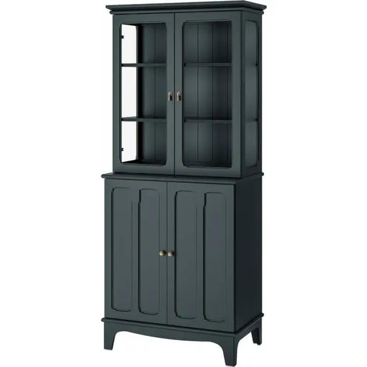 IKEA Lommarp Dark Blue/Green Vitrinskåp 86x199cm