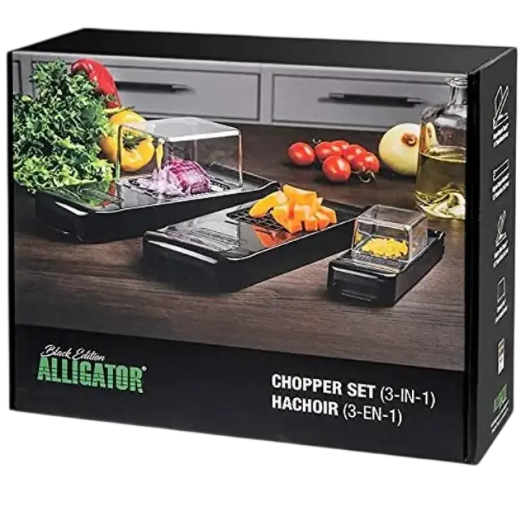 Alligator Chopper Set 3 delar Svart Grönsakshackare