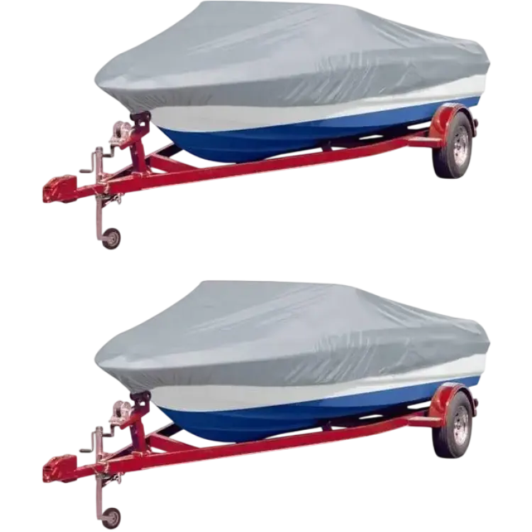 vidaXL Båtöverdrag 2 st grå längd 427-488 cm bredd 229 cm