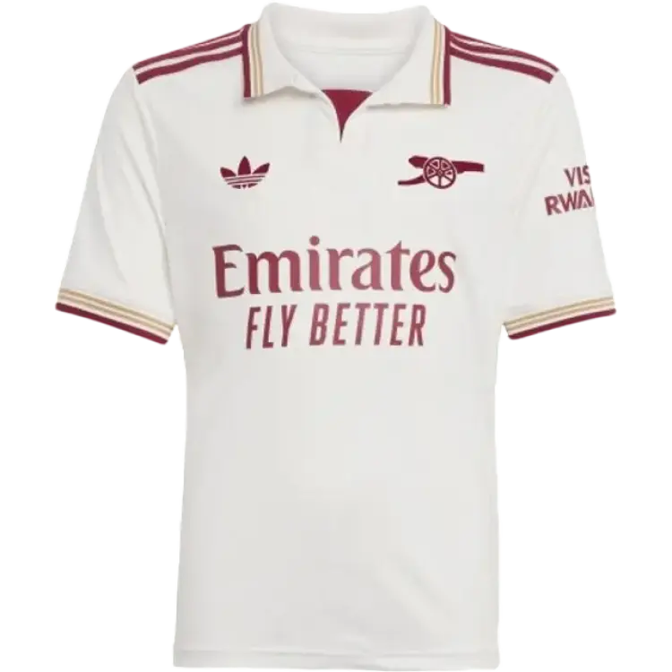 adidas Arsenal FC Third 25 26 Tredjetröja Cloud White Team Coll Burgundy