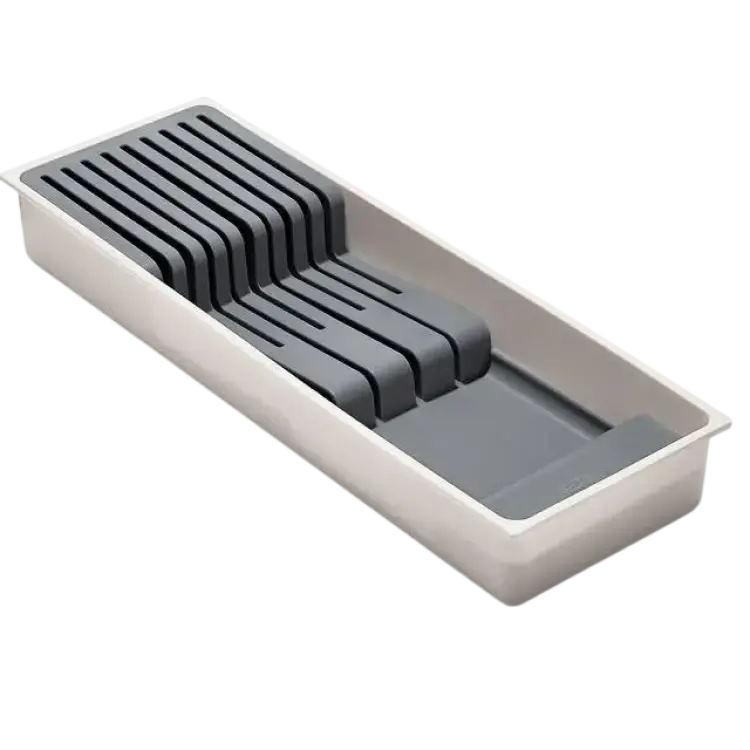OXO Good Grips Compact Knife Drawer Organizer White/grey