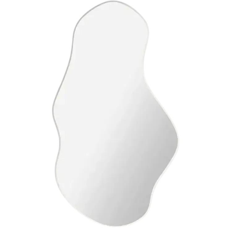 ferm LIVING Pond Spegel Large Dark Chrome 63x110 Väggspegel 63.5x110cm