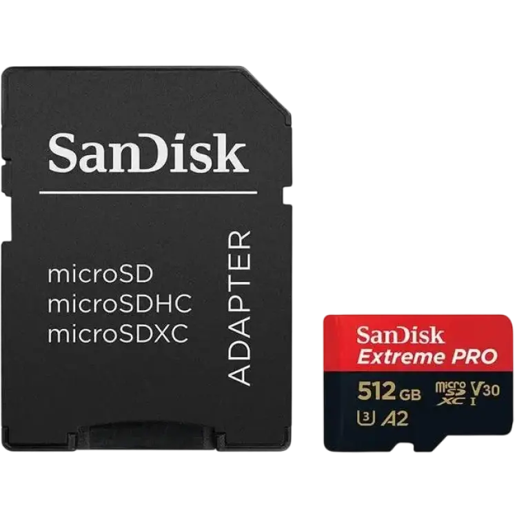 SanDisk Extreme Pro microSDXC Class 10 UHS-I U3 V30 A2 200/140MB/s 512GB