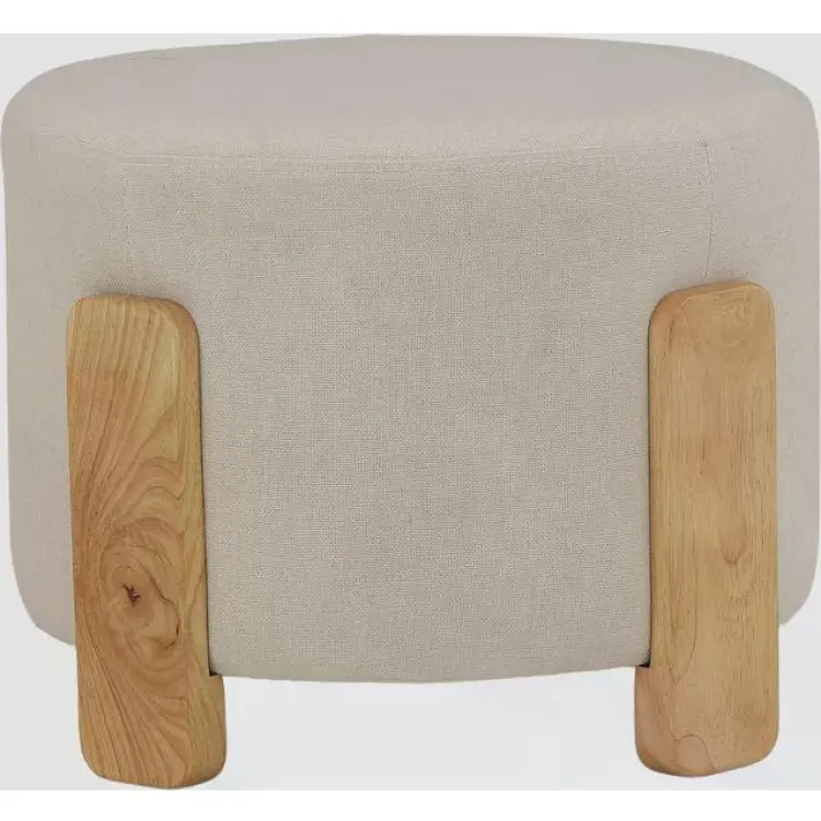 Venture Design Coffey White/Linen Sittpuff 43cm