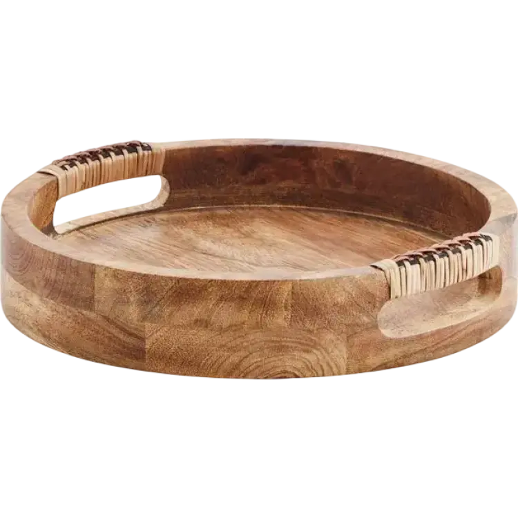 Madam Stoltz Wooden Bricka Natur Serveringsbricka