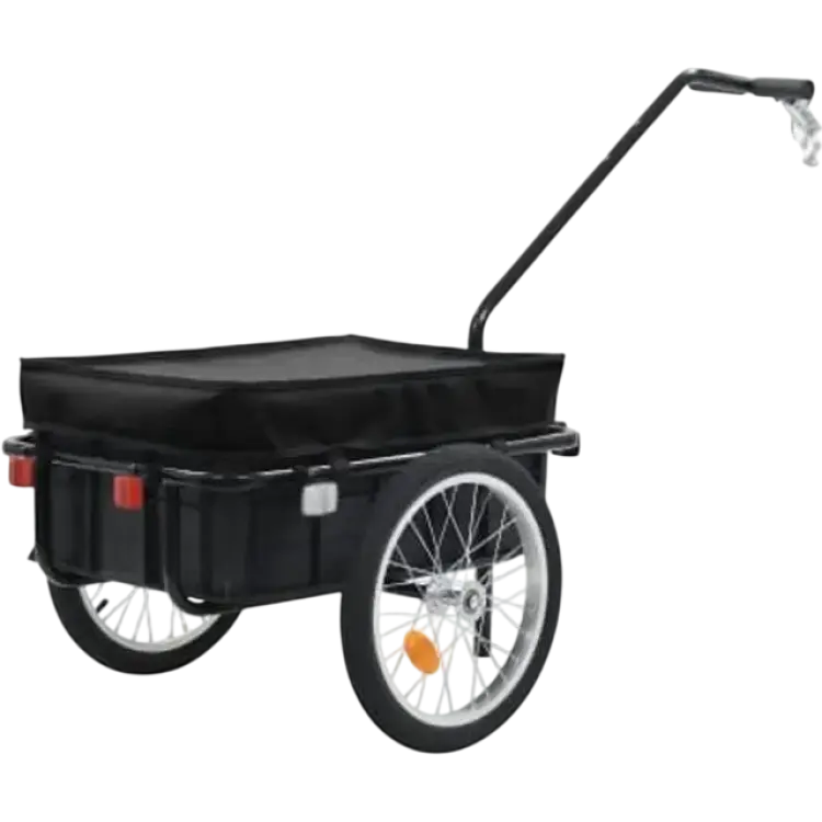 vidaXL Bicycle Trailer 155x60x83 cm Steel Black