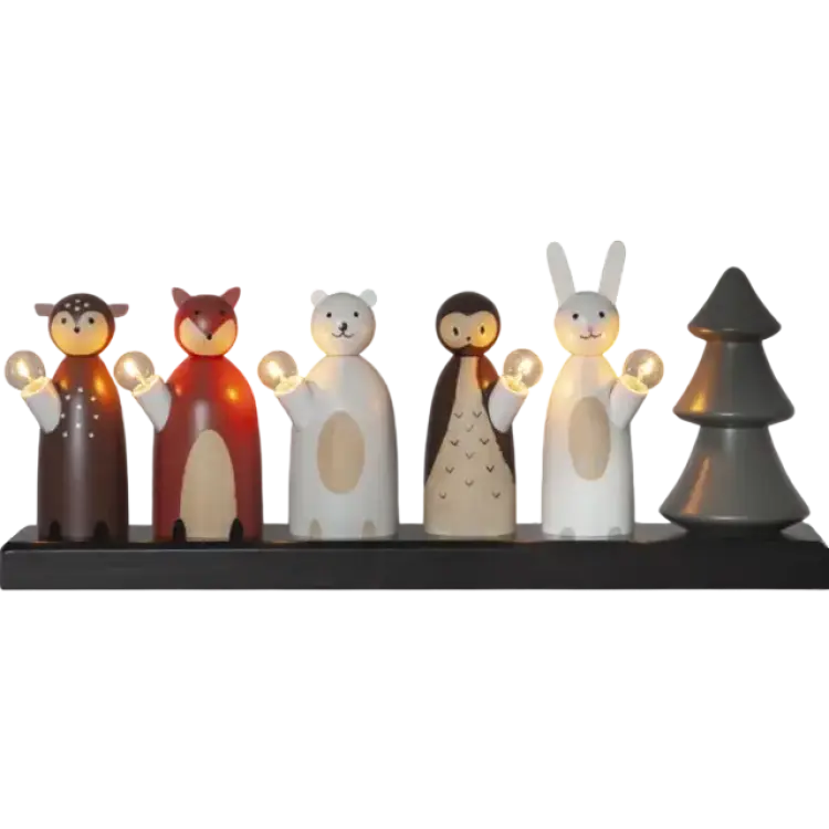 Star Trading Candlestick Forest Friends Adventsljusstake 44cm