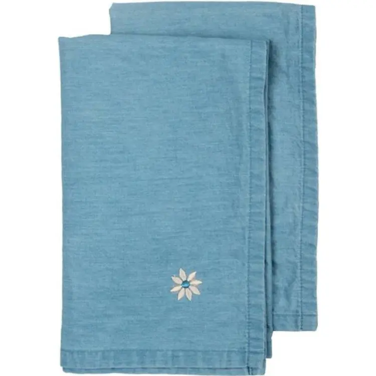 Sagaform Eden Denim Servett 45x45 cm 2-pack Blå Tygservett Blå (45x45cm)