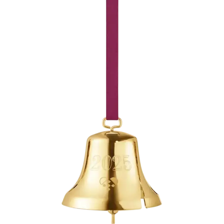 Georg Jensen CC 2025 18K Guldplätering Klocka Julgranspynt