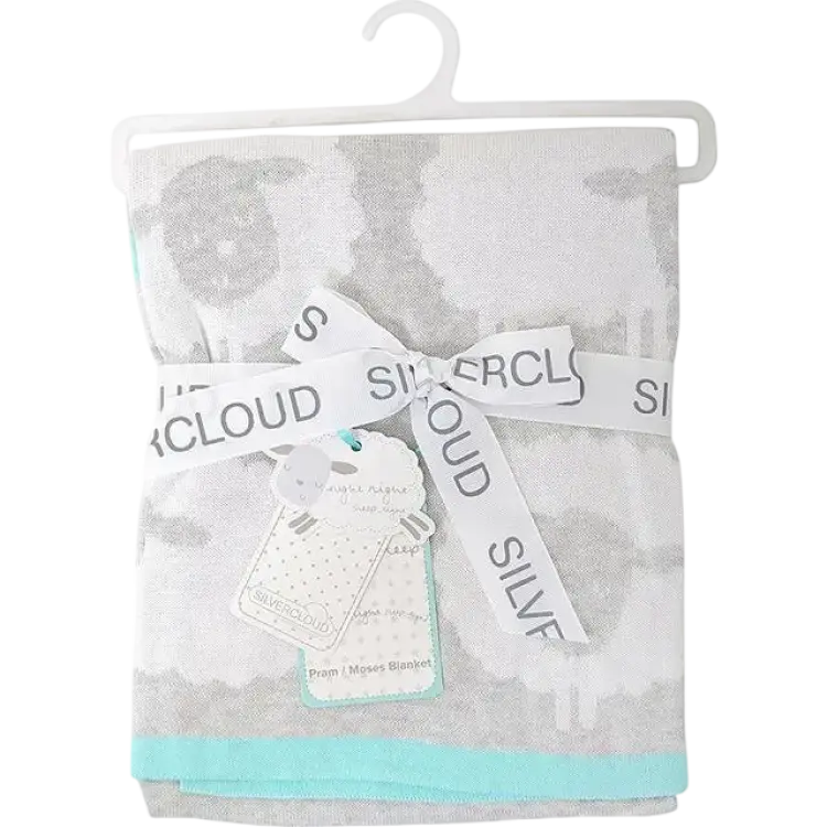 East Coast Nursery Counting Sheep Pram Moses Blanket 70x90cm