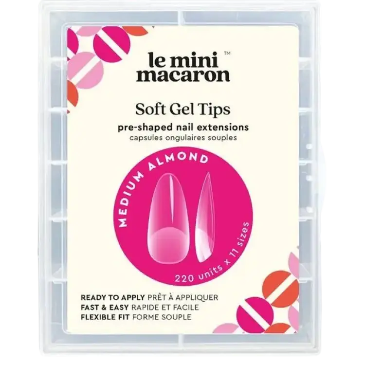 Le Mini Macaron Soft Gel Tips - Medium Almond
