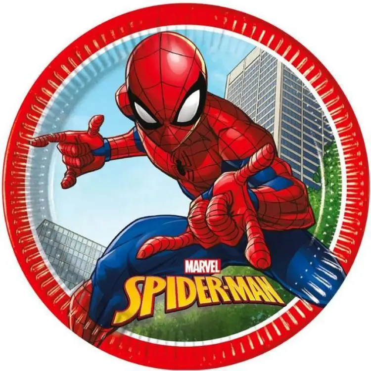 Procos Spiderman Papptallrik 8-Pack