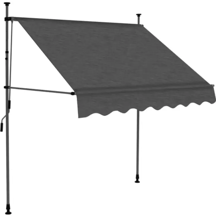 vidaXL Manual Retractable Markis with LED 200x120cm