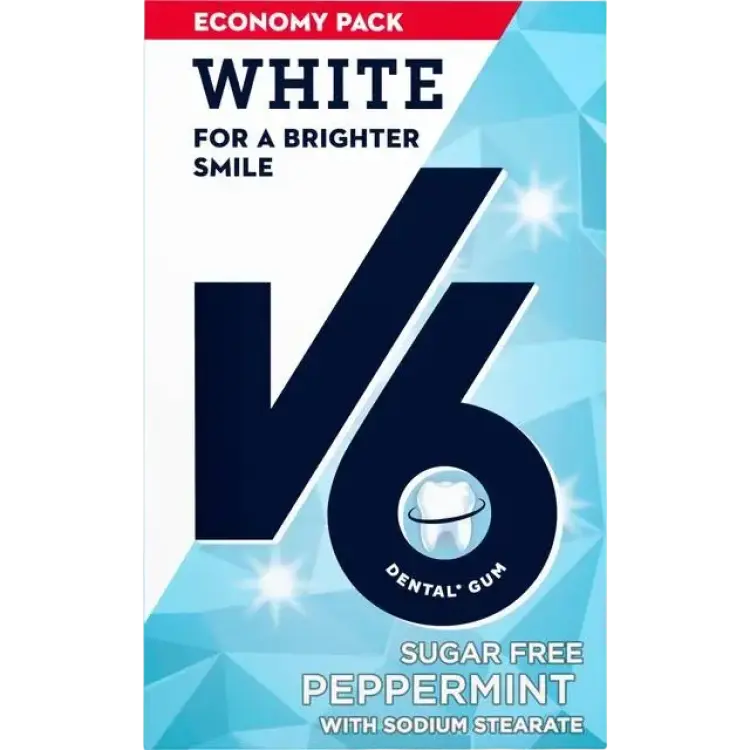 V6 White Peppermint Tuggummi 50 St