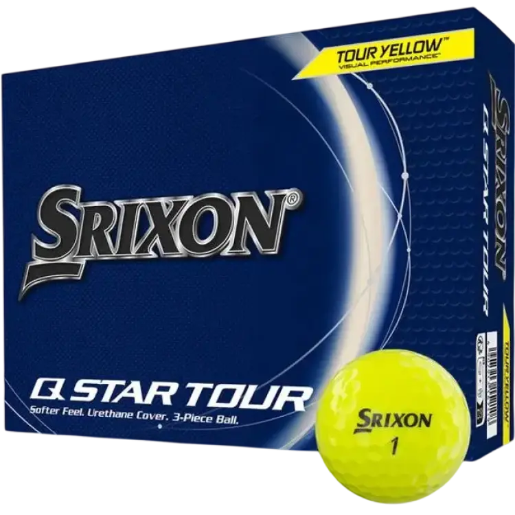 Srixon Q-Star Tour Gula golfbollar 12-pack