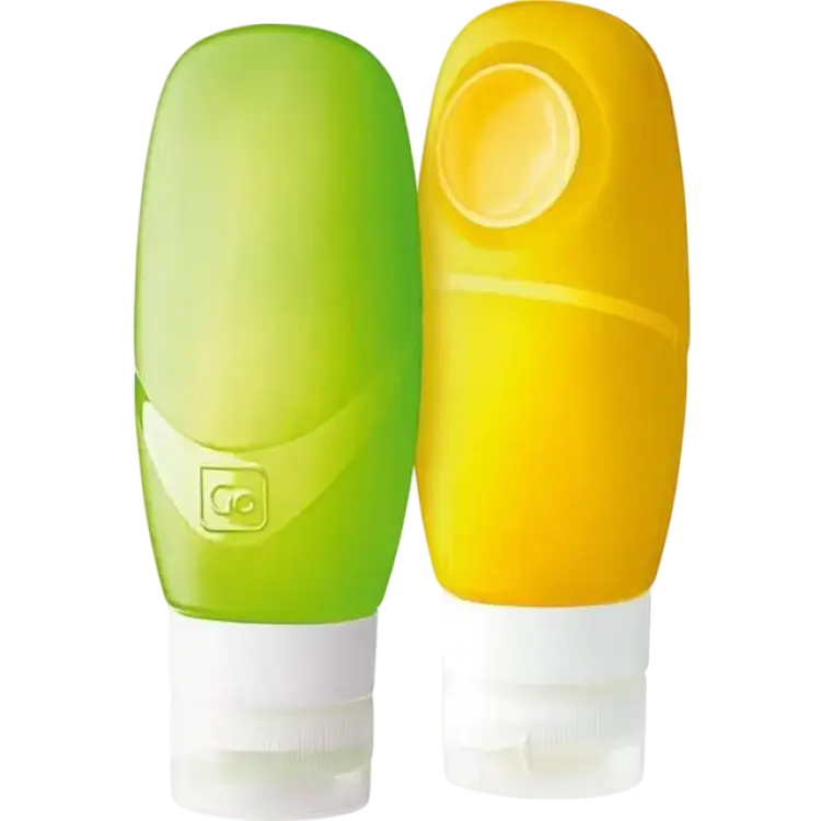 Go Travel Duo Knijpflesjes 100ml Gul Grøn
