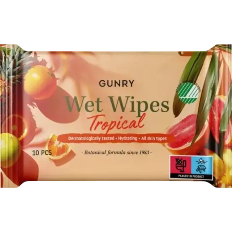 Gunry Wet Wipes Tropical 10 St