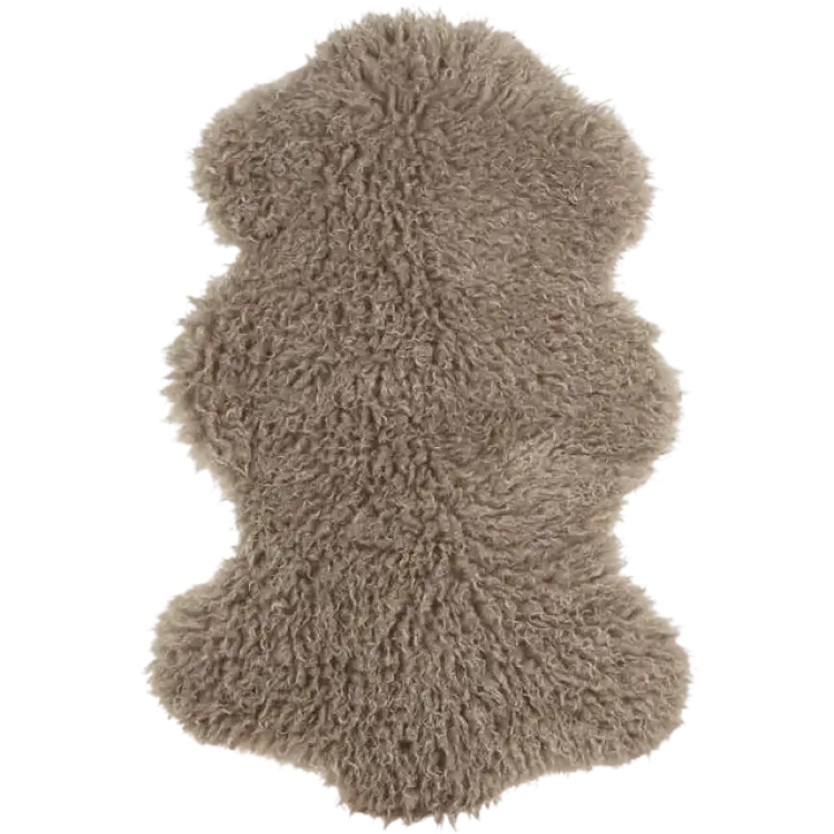 Fondaco Fäll Curly Pälsimitation Av Tibetanskt Fårskinn Beige cm