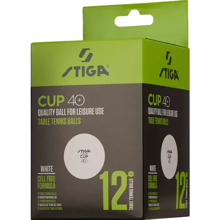STIGA Sports Ball Cup 40+ White 12-pack