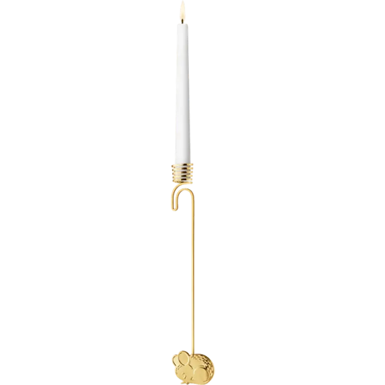 Georg Jensen Mouse Gold Julgransljushållare