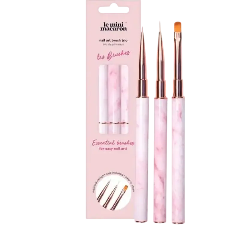 Le Mini Macaron Nail Art Brush Trio Brushes