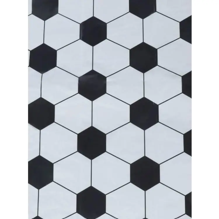 Shein Engångsduk 137 x 274 cm Svartvitt Fotbollsmönster Bordsduk Svart, Vit (274x137cm)