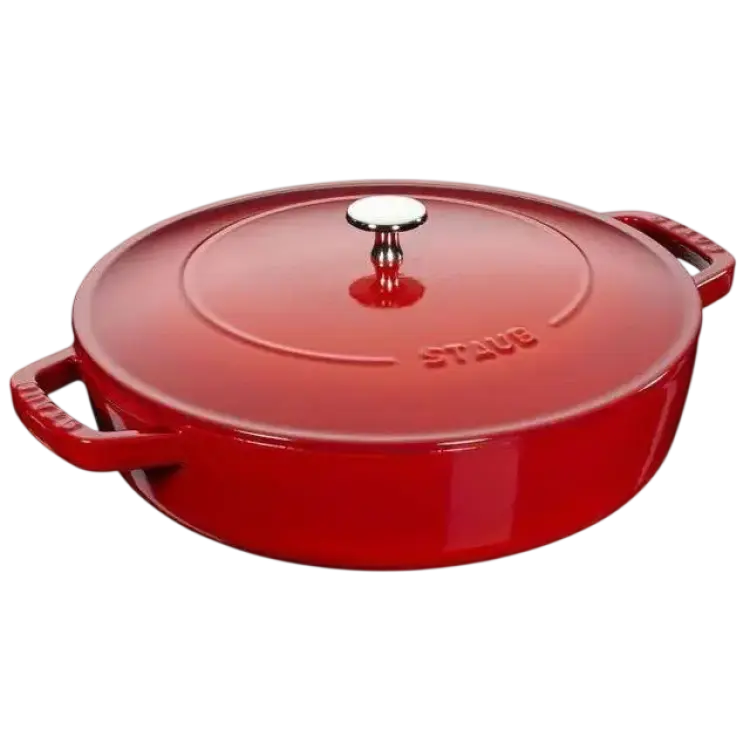 Staub Traktörpanna Braisers Gjutjärn 24 cm med lock 24 cm