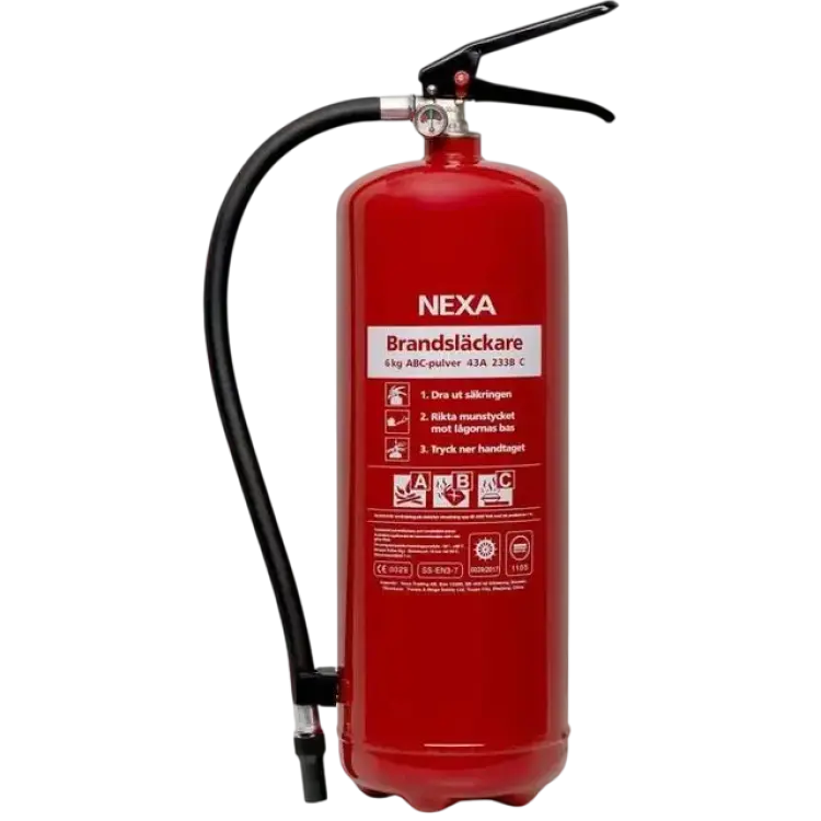 Nexa Fire Extinguisher Powder 6kg 43A Red