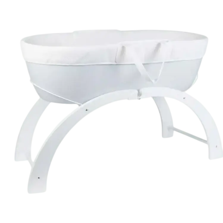 Shnuggle Dreami Moses Basket & Stand-Grey Base New