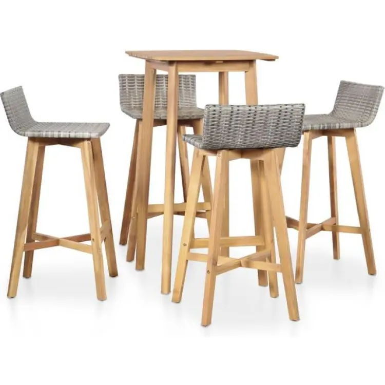 vidaXL 44221 Bargrupp, 1 Bord inkl. 4 Stolar